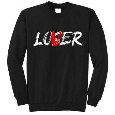 Lover Loser Funny Halloween Horror Costume Men Tall Sweatshirt