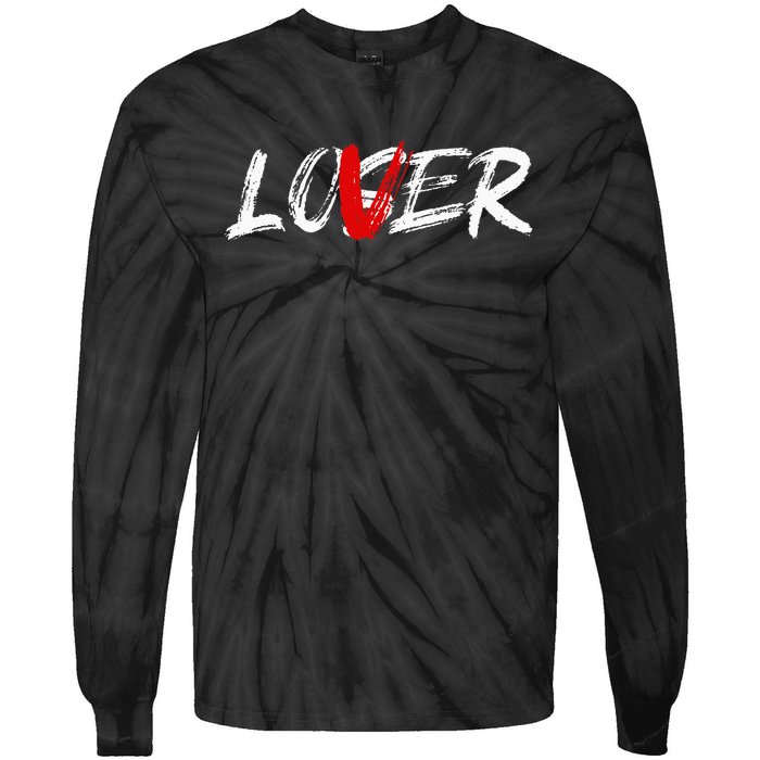 Lover Loser Funny Halloween Horror Costume Men Tie-Dye Long Sleeve Shirt