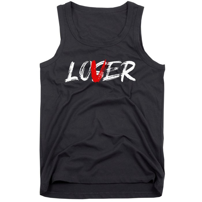 Lover Loser Funny Halloween Horror Costume Men Tank Top