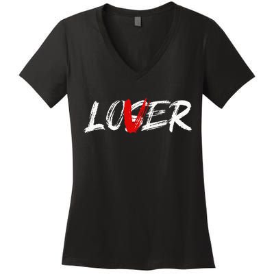 Lover Loser Funny Halloween Horror Costume Men Women's V-Neck T-Shirt