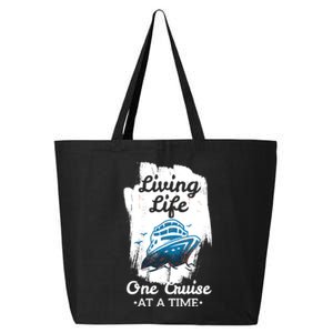 Living Life Funny Cruise Ship Vacation Family Meaningful Gift 25L Jumbo Tote