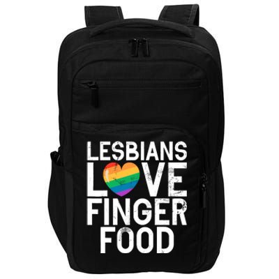 Lesbians Love Finger Food Funny Lesbian Impact Tech Backpack