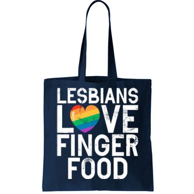 Lesbians Love Finger Food Funny Lesbian Tote Bag