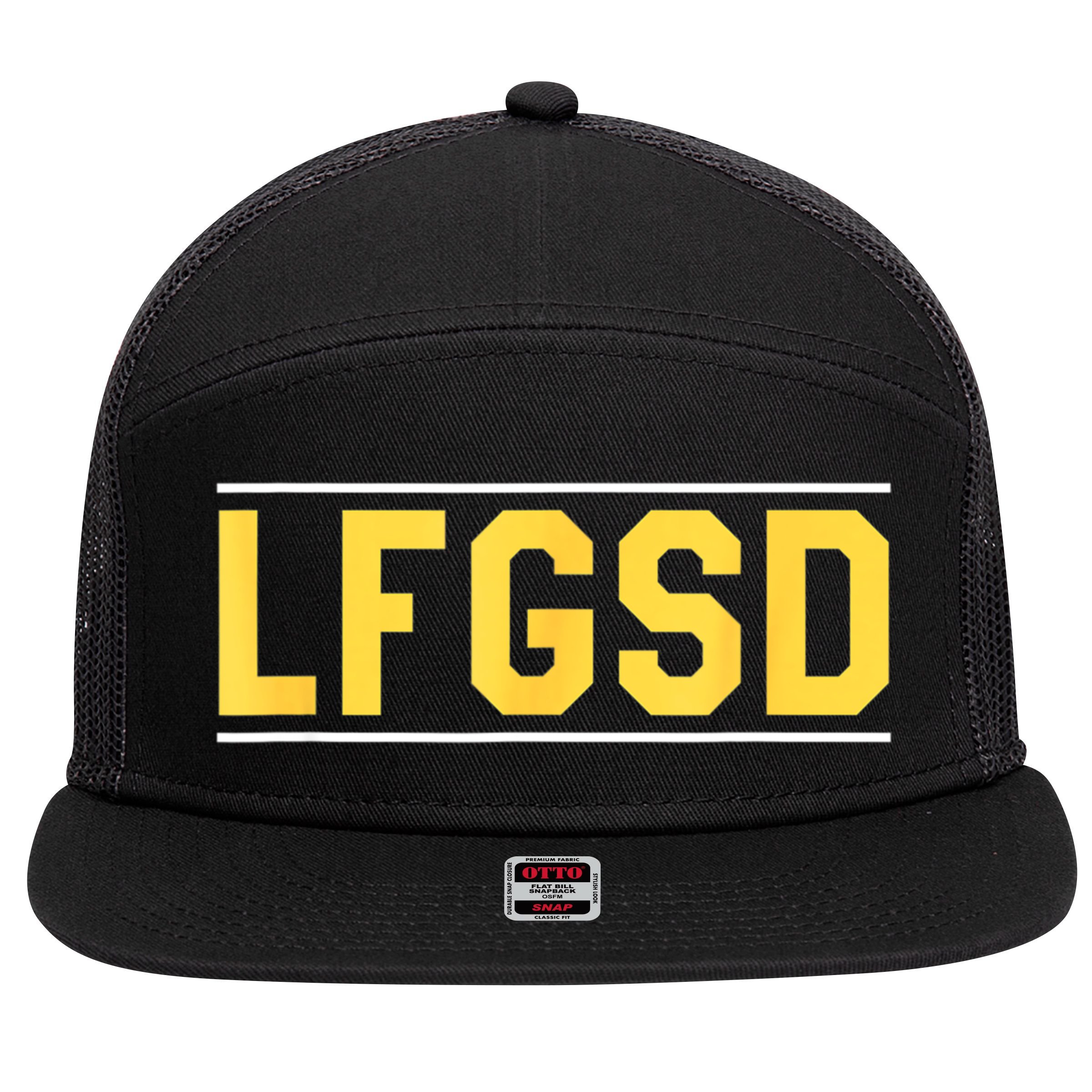 LFGSD 7 Panel Mesh Trucker Snapback Hat