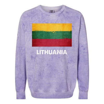 Lithuanian Lithuania Flag Swea Colorblast Crewneck Sweatshirt