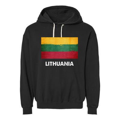 Lithuanian Lithuania Flag Swea Garment-Dyed Fleece Hoodie