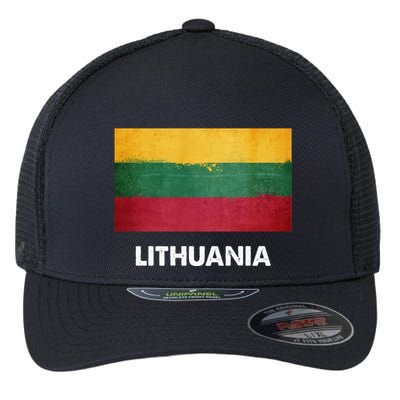 Lithuanian Lithuania Flag Swea Flexfit Unipanel Trucker Cap