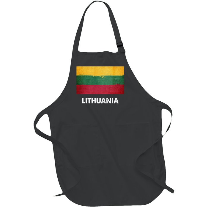 Lithuanian Lithuania Flag Swea Full-Length Apron With Pockets