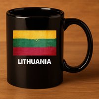 Lithuanian Lithuania Flag Swea 11oz C Handle Ceramic Mug