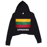 Lithuanian Lithuania Flag Swea Crop Fleece Hoodie