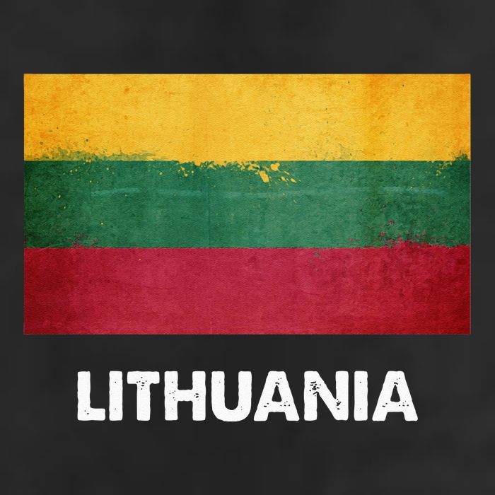 Lithuanian Lithuania Flag Swea Crop Fleece Hoodie