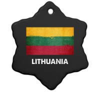 Lithuanian Lithuania Flag Swea Ceramic Star Ornament