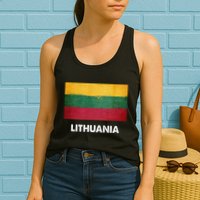 Lithuanian Lithuania Flag Swea Womens Tank Top
