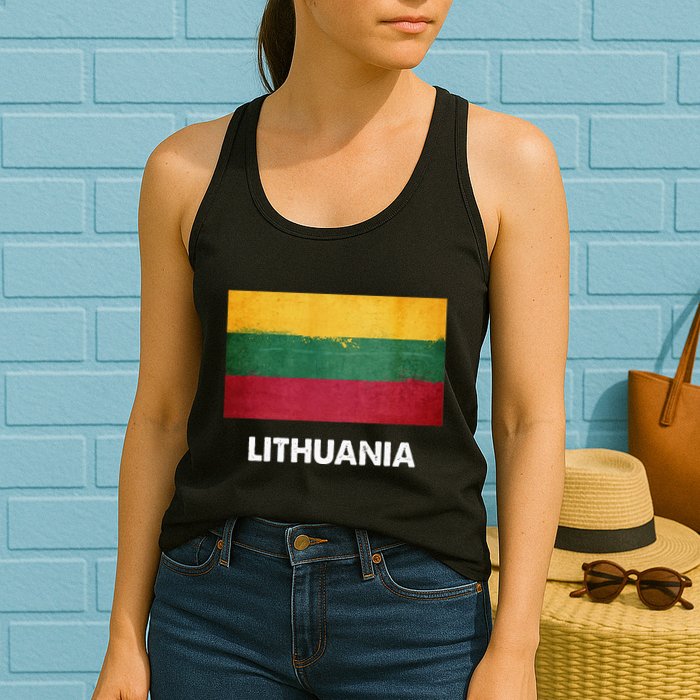 Lithuanian Lithuania Flag Swea Womens Tank Top