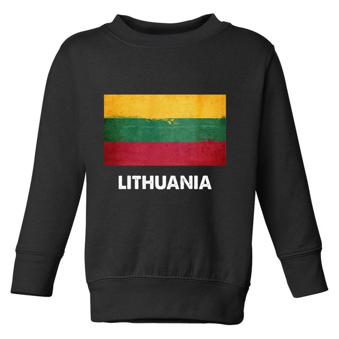 Lithuanian Lithuania Flag Swea Toddler Sweatshirt
