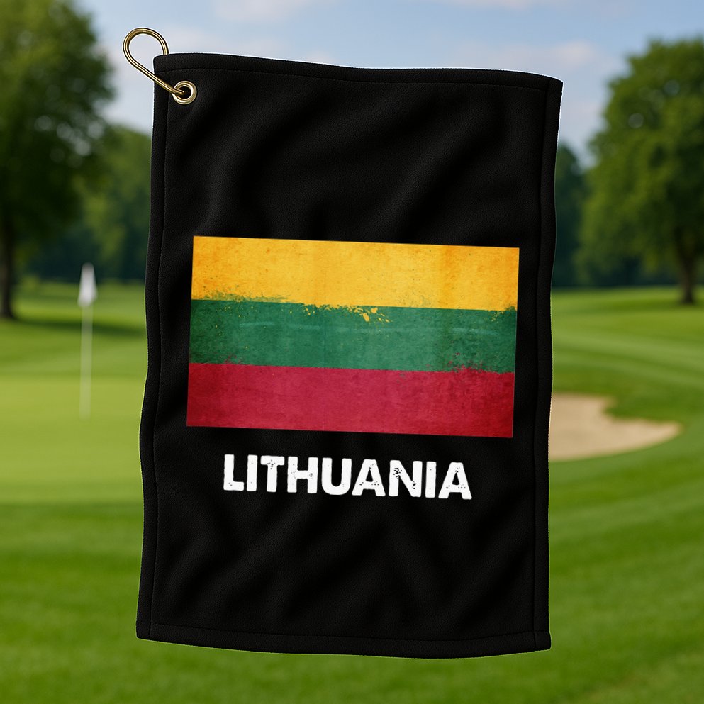 Lithuanian Lithuania Flag Swea Golf Towel