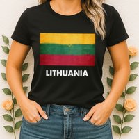 Lithuanian Lithuania Flag Swea Womens T-Shirt