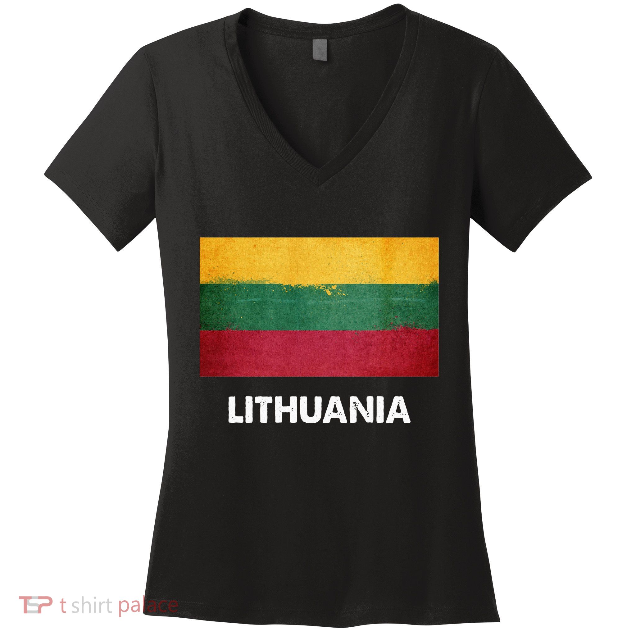 Lithuanian Lithuania Flag Swea Women's V-Neck T-Shirt
