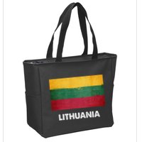 Lithuanian Lithuania Flag Swea Zip Tote Bag