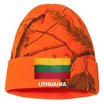 Lithuanian Lithuania Flag Swea Kati Licensed 12" Camo Beanie