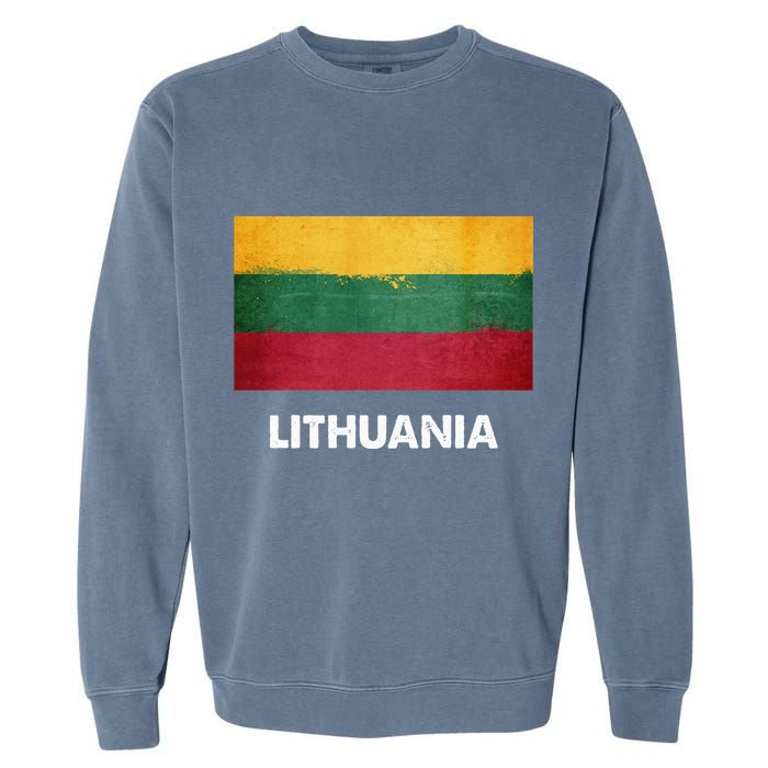 Lithuanian Lithuania Flag Swea Garment-Dyed Sweatshirt
