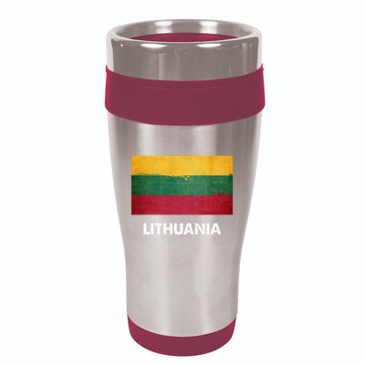 Lithuanian Lithuania Flag Swea 16oz Travel Tumbler