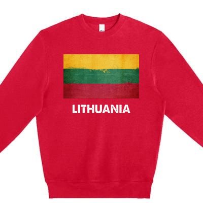 Lithuanian Lithuania Flag Swea Premium Crewneck Sweatshirt