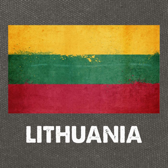 Lithuanian Lithuania Flag Swea Cotton Canvas Backpack