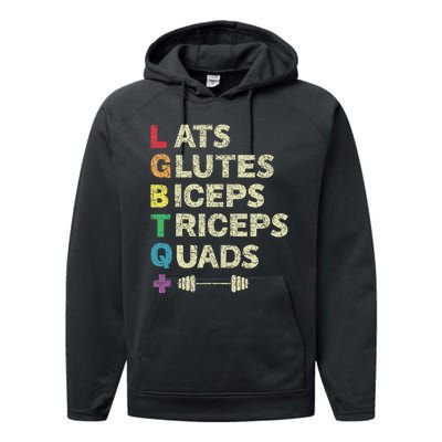 Lgbtq Lats Glutes Biceps Triceps Quads Weightlifting Performance Fleece Hoodie