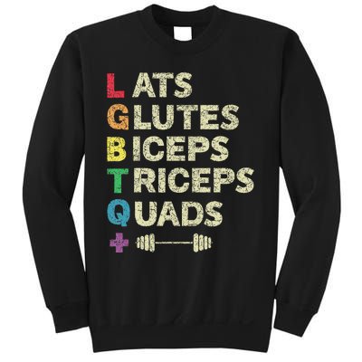 Lgbtq Lats Glutes Biceps Triceps Quads Weightlifting Sweatshirt