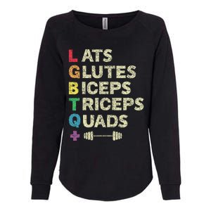 Lgbtq Lats Glutes Biceps Triceps Quads Weightlifting Womens California Wash Sweatshirt