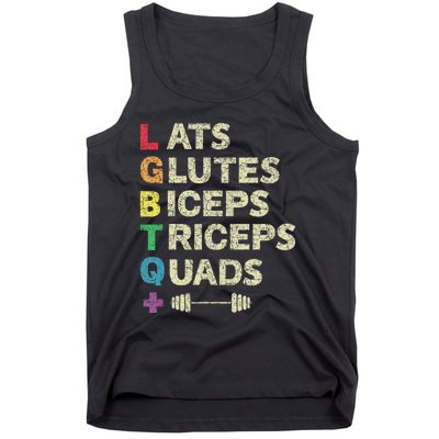 Lgbtq Lats Glutes Biceps Triceps Quads Weightlifting Tank Top