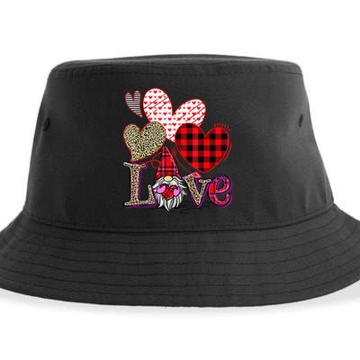 Leopard Love Gnome Valentines Day Red Buffalo Sustainable Bucket Hat