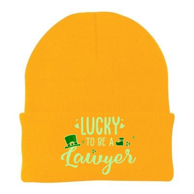 Lucky Lawyer Gift Funny Lawyer Saint Patricks Day Outfit Gift Knit Cap Winter Beanie