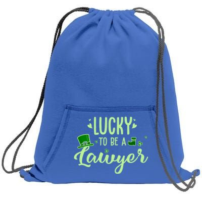 Lucky Lawyer Gift Funny Lawyer Saint Patricks Day Outfit Gift Sweatshirt Cinch Pack Bag