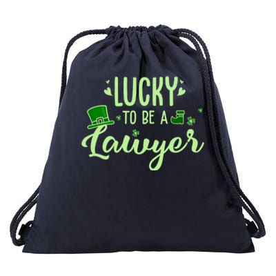 Lucky Lawyer Gift Funny Lawyer Saint Patricks Day Outfit Gift Drawstring Bag