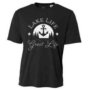 Lake Life Great Life On Water Good Nature Living Happiness Cooling Performance Crew T-Shirt