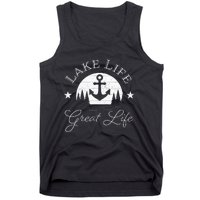 Lake Life Great Life On Water Good Nature Living Happiness Tank Top