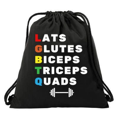 Lgbtq Lats Glutes Biceps Triceps Quads Weightlifting Drawstring Bag