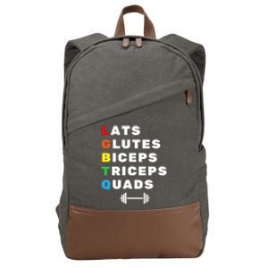 Lgbtq Lats Glutes Biceps Triceps Quads Weightlifting Cotton Canvas Backpack