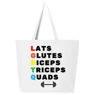 Lgbtq Lats Glutes Biceps Triceps Quads Weightlifting 25L Jumbo Tote