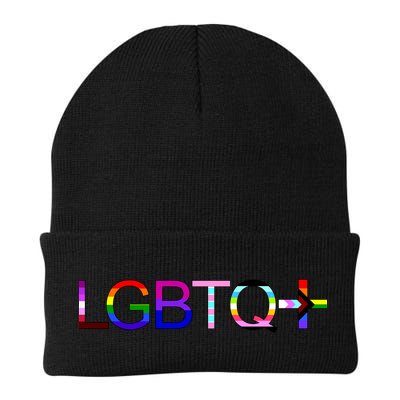 LGBTQ + Lesbian Gay Bi Transgender Queer Rainbow Logo Knit Cap Winter Beanie