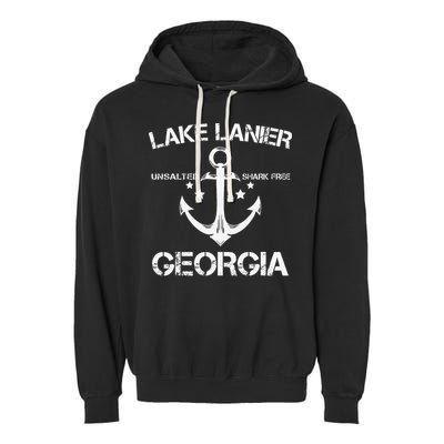 LAKE LANIER GEORGIA Funny Fishing Camping Summer Gift Garment-Dyed Fleece Hoodie