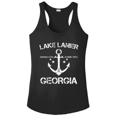 LAKE LANIER GEORGIA Funny Fishing Camping Summer Gift Ladies PosiCharge Competitor Racerback Tank