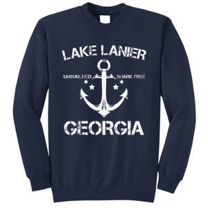 LAKE LANIER GEORGIA Funny Fishing Camping Summer Gift Tall Sweatshirt