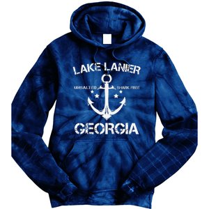 LAKE LANIER GEORGIA Funny Fishing Camping Summer Gift Tie Dye Hoodie