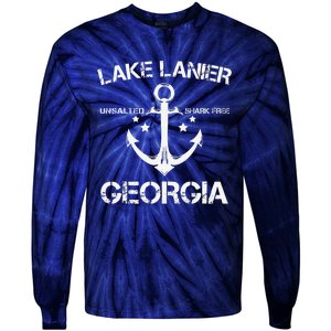 LAKE LANIER GEORGIA Funny Fishing Camping Summer Gift Tie-Dye Long Sleeve Shirt