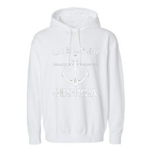 LAKE LANIER GEORGIA Funny Fishing Camping Summer Gift Garment-Dyed Fleece Hoodie