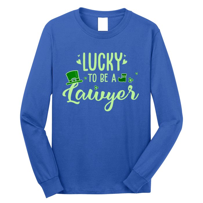 Lucky Lawyer Gift Funny Lawyer Saint Patricks Day Outfit Gift Long Sleeve Shirt