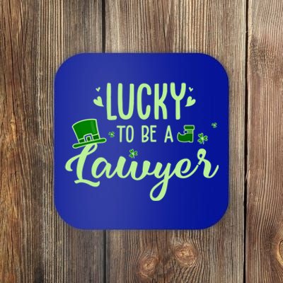 Lucky Lawyer Gift Funny Lawyer Saint Patricks Day Outfit Gift Coaster